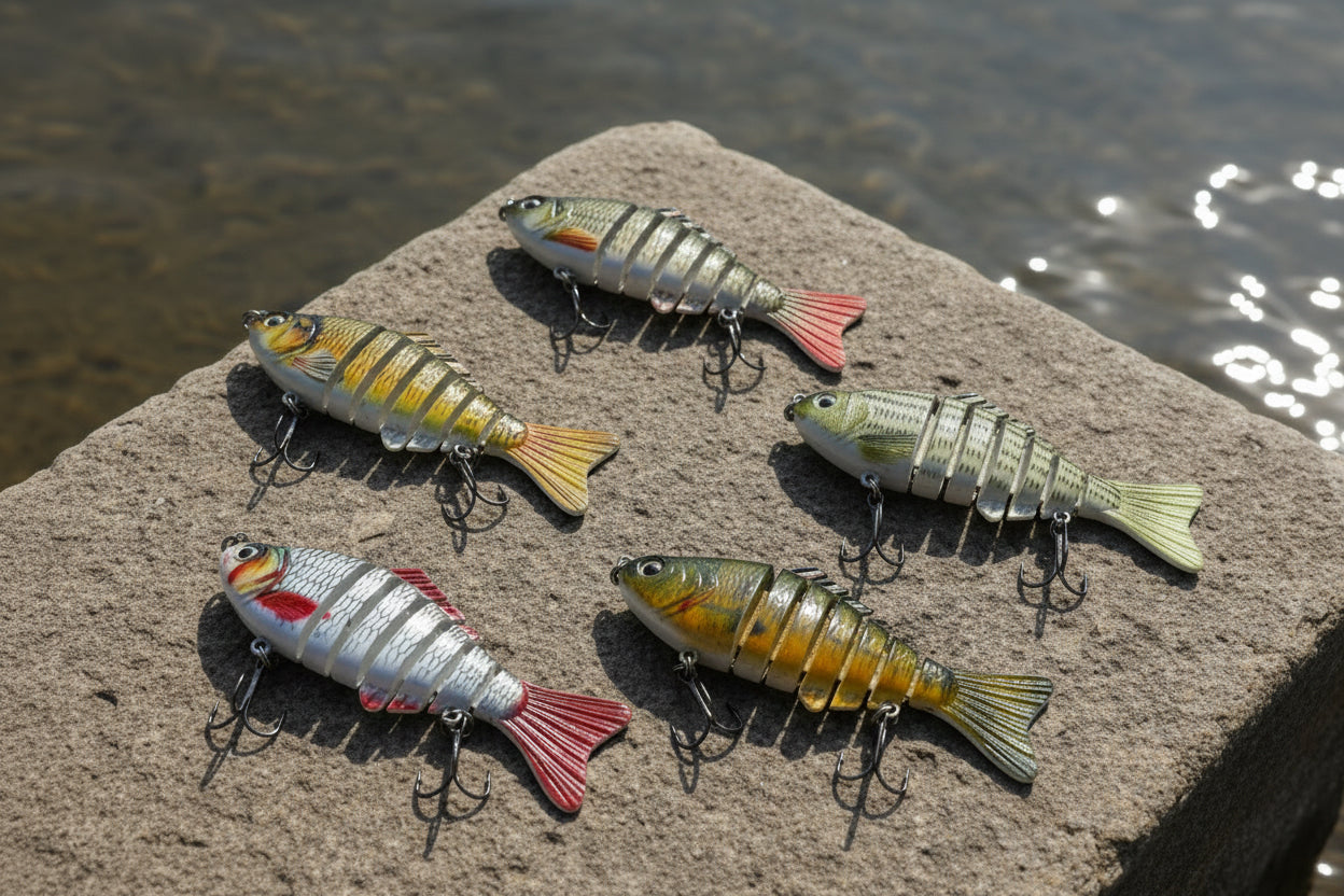 FB Angel Köder Künstlich Mit 7 Segmenten 10cm/17g Für Barsch/Hecht/Forelle