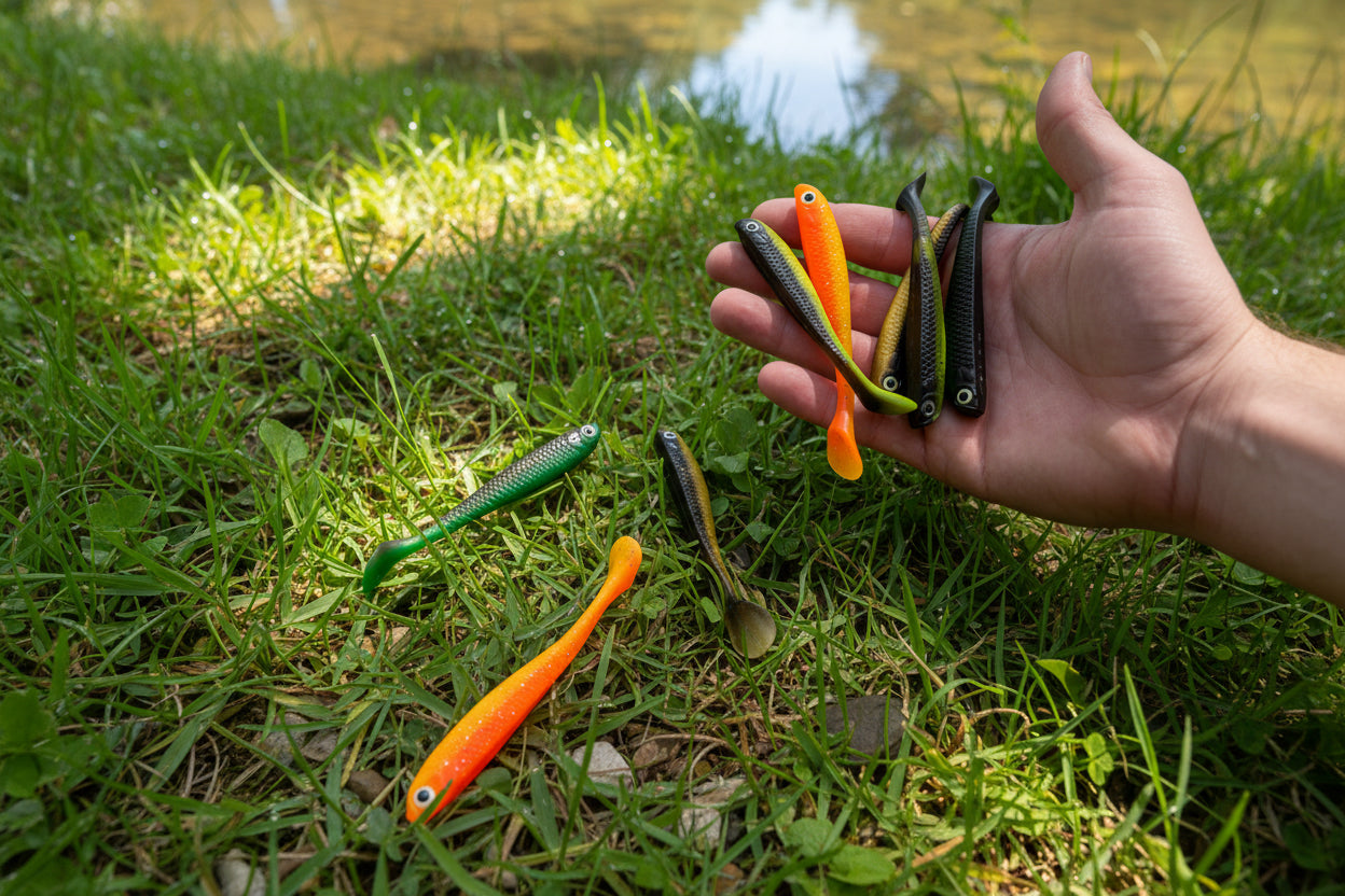 Gummi Köder 9,5cm/5,5g Hecht,Barsch etc. Jig Köder mit Einführungsschlitz